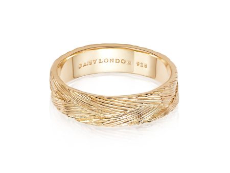 Artisan Woven Stacking Ring 18ct Gold Plate Online