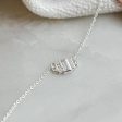 Beloved White Topaz Baguette Necklace Sterling Silver For Discount