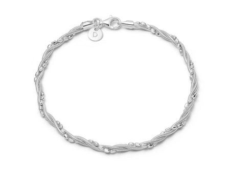 Shrimps Twist Chain Bracelet Sterling Silver Hot on Sale