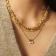 Treasures Seed Pearl Trio Necklace 18ct Gold Plate on Sale