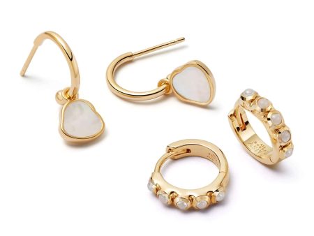 Ultimate Pearl Earring Stack 18ct Gold Plate Online now