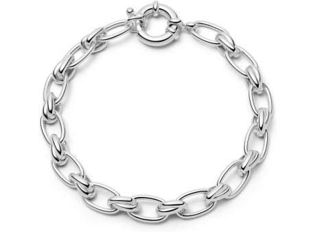 Polly Sayer Vintage Link Chain Bracelet Silver Plate Fashion