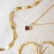 Amethyst February Birthstone Charm Necklace 18ct Gold Plate Supply