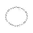 Textured Sunburst Chain Bracelet Sterling Silver Cheap