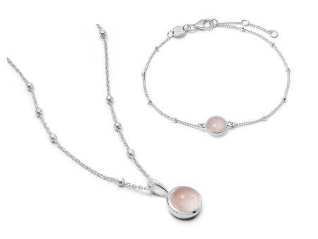 Rose Quartz Layering Set Sterling Silver Discount