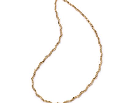 Shrimps Twist Chain Necklace 18ct Gold Plate For Sale