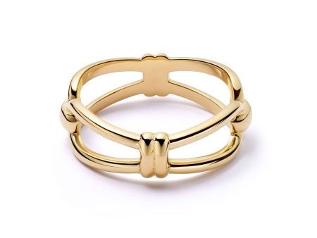 Polly Sayer Knot Band Ring 18ct Gold Plate Hot on Sale