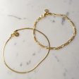 Extra Fine Bracelet Stack 18ct Gold Plate For Discount