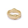 Organic Chunky Band Ring 18ct Gold Plate Sale