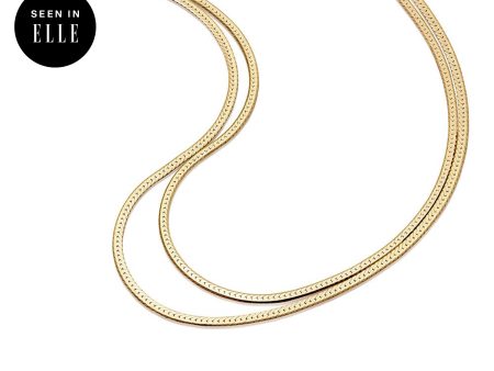 Estée Lalonde Parallel Snake Chain Necklace 18ct Gold Plate Online Sale