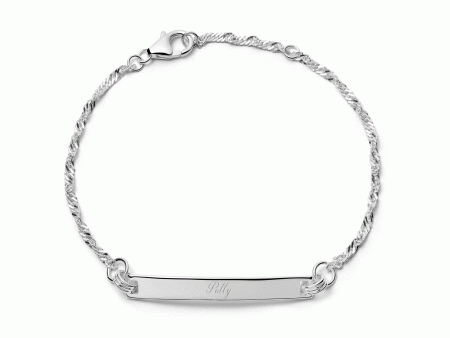 Polly Sayer Identity Tag Bracelet Sterling Silver Discount