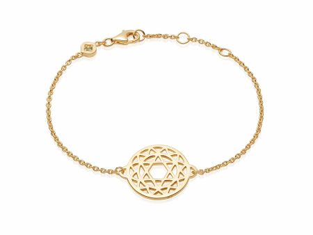 Heart Chakra Chain Bracelet 18ct Gold Plate Hot on Sale