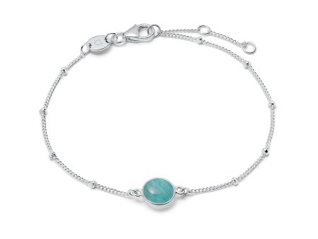 Amazonite Healing Stone Bobble Bracelet Sterling Silver Online now