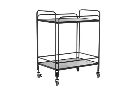 Serving trolley DKD Home Decor Black Metal Crystal 60,5 x 40,5 x 75,5 cm Online