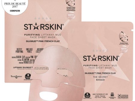 STARSKIN SILKMUD™ Pink French Clay Purifying Liftaway Mud Face Sheet Mask Discount