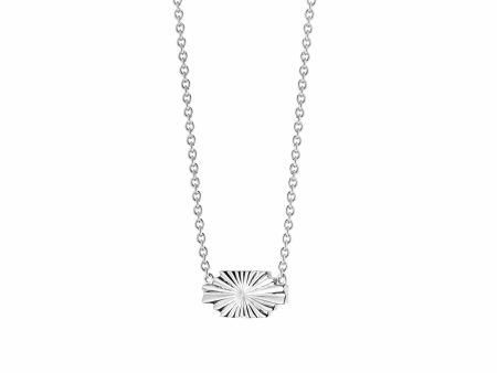 Estée Lalonde Mini Sunburst Shield Necklace Sterling Silver For Cheap