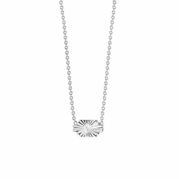 Estée Lalonde Mini Sunburst Shield Necklace Sterling Silver For Cheap