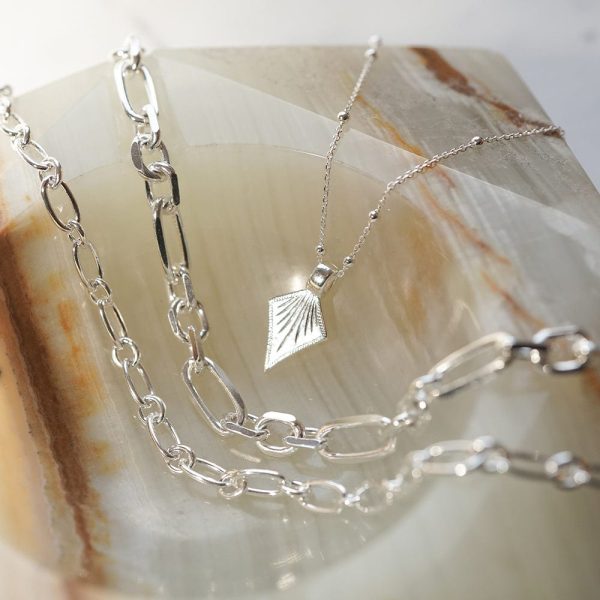 Chunky Chain Necklace Layering Set Sterling Silver For Discount