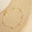 Estée Lalonde Fine Round Sapphire Station Bracelet 14ct Solid Gold Cheap