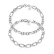 Chunky Bracelet Set Sterling Silver Fashion