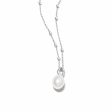 Baroque Pearl Pendant Necklace Sterling Silver on Sale