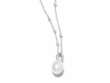 Baroque Pearl Pendant Necklace Sterling Silver on Sale