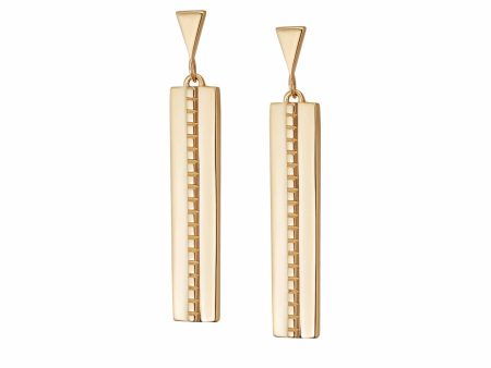 Art Deco Drop Earrings 18ct Gold Plate Online Sale