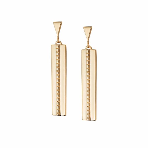 Art Deco Drop Earrings 18ct Gold Plate Online Sale