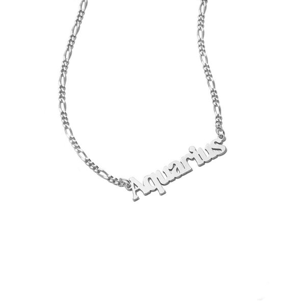 Aquarius Zodiac Necklace Sterling Silver Sale