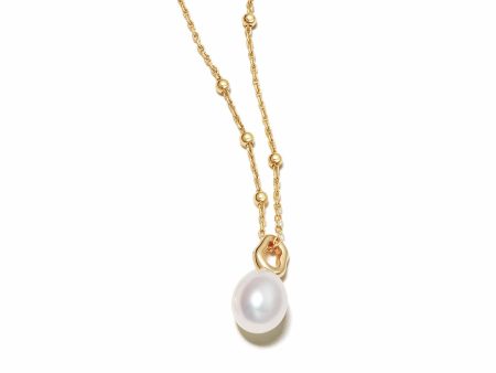 Baroque Pearl Pendant Necklace 18ct Gold Plate Supply