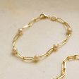 Shrimps Chunky Pearl Bracelet 18ct Gold Plate For Discount