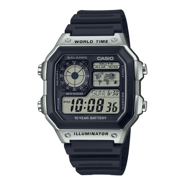 Men s Watch Casio CASIO SPORT   WORLD TIME ILLUMINATOR 5 ALARMS For Sale