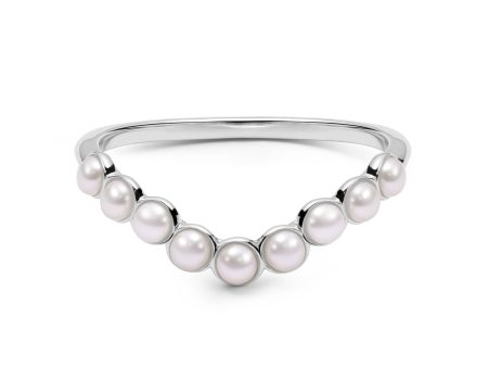 Pearl Wave Band Ring Sterling Silver Online