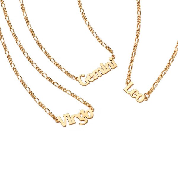 Virgo Zodiac Necklace 18ct Gold Plate Online now