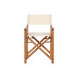 Garden chair Home ESPRIT White Brown Acacia 52 x 53 x 87 cm Sale