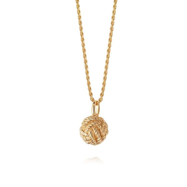 Stacked Knot Necklace 18Ct Gold Plate Fashion