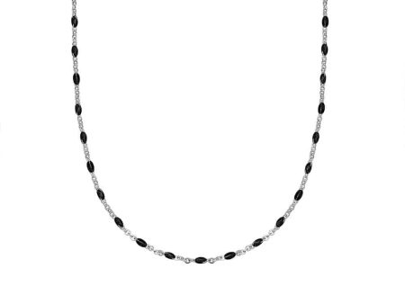 Treasures Black Beaded Necklace Sterling Silver For Cheap