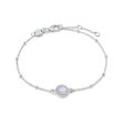 Rainbow Moonstone Healing Stone Bobble Bracelet Sterling Silver For Cheap