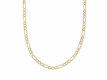 Figaro Chain Necklace 18ct Gold Plate Fashion