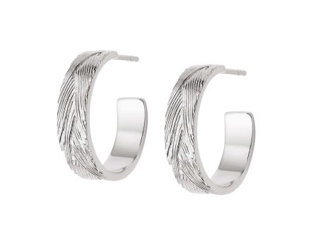 Woven Texture Hoop Earrings Sterling Silver Cheap