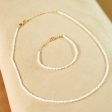 Freshwater Seed Pearl Necklace 18ct Gold Plate For Discount