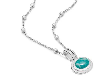 Amazonite Pendant Necklace Sterling Silver on Sale