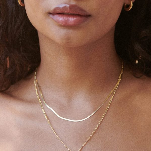 Fine Snake Chain Necklace 18ct Gold Plate Sale