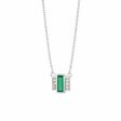 Beloved Green Onyx Baguette Necklace Sterling Silver For Cheap