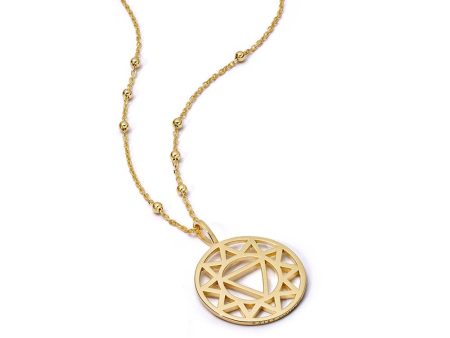 Solar Plexus Chakra Necklace 18ct Gold Plate For Sale