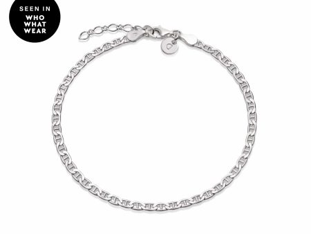 Infinity Flat Chain Bracelet Sterling Silver Online