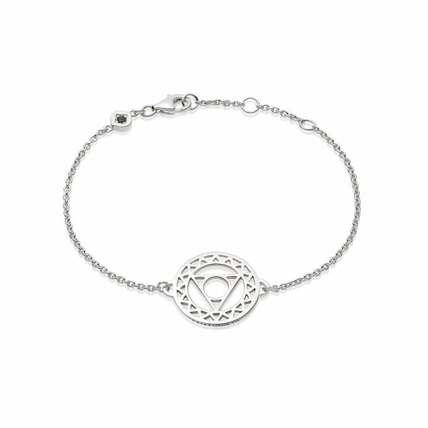 Throat Chakra Chain Bracelet Sterling Silver Hot on Sale