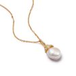 Baroque Pearl Shell Necklace 18ct Gold Plate Online