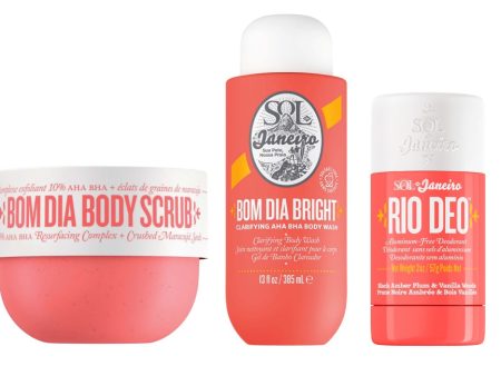 Sol de Janeiro - Bom Dia Bright Bundles,Body Scrub 220 g + Body Wash 385 ml + 57ml Rio Deo Cheirosa 40 Sale