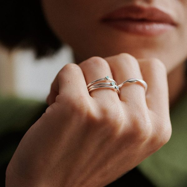 Amazonite Healing Stone Ring Sterling Silver on Sale